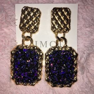 Aretes Gold and Blue